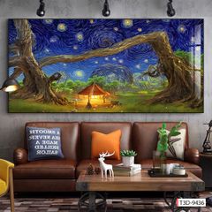 BST47 - TRANH SƠN DẦU TREO TƯỜNG - TRANG TRÍ PHÒNG KHÁCH, VÁCH TIVI - CHỦ ĐỀ PHONG CẢNH THIÊN NHIÊN - KHỔ LỚN