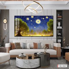 BST47 - TRANH SƠN DẦU TREO TƯỜNG - TRANG TRÍ PHÒNG KHÁCH, VÁCH TIVI - CHỦ ĐỀ PHONG CẢNH THIÊN NHIÊN - KHỔ LỚN