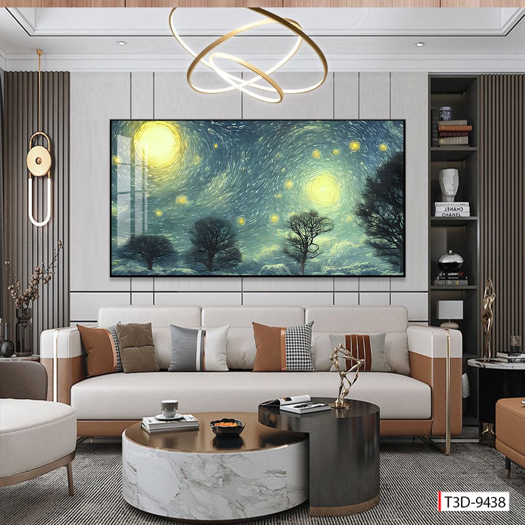 BST47 - TRANH SƠN DẦU TREO TƯỜNG - TRANG TRÍ PHÒNG KHÁCH, VÁCH TIVI - CHỦ ĐỀ PHONG CẢNH THIÊN NHIÊN - KHỔ LỚN