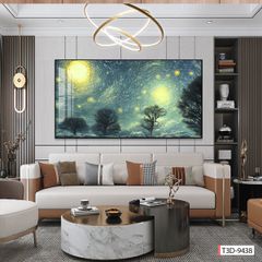 BST47 - TRANH SƠN DẦU TREO TƯỜNG - TRANG TRÍ PHÒNG KHÁCH, VÁCH TIVI - CHỦ ĐỀ PHONG CẢNH THIÊN NHIÊN - KHỔ LỚN