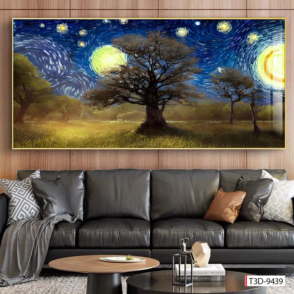 BST47 - TRANH SƠN DẦU TREO TƯỜNG - TRANG TRÍ PHÒNG KHÁCH, VÁCH TIVI - CHỦ ĐỀ PHONG CẢNH THIÊN NHIÊN - KHỔ LỚN