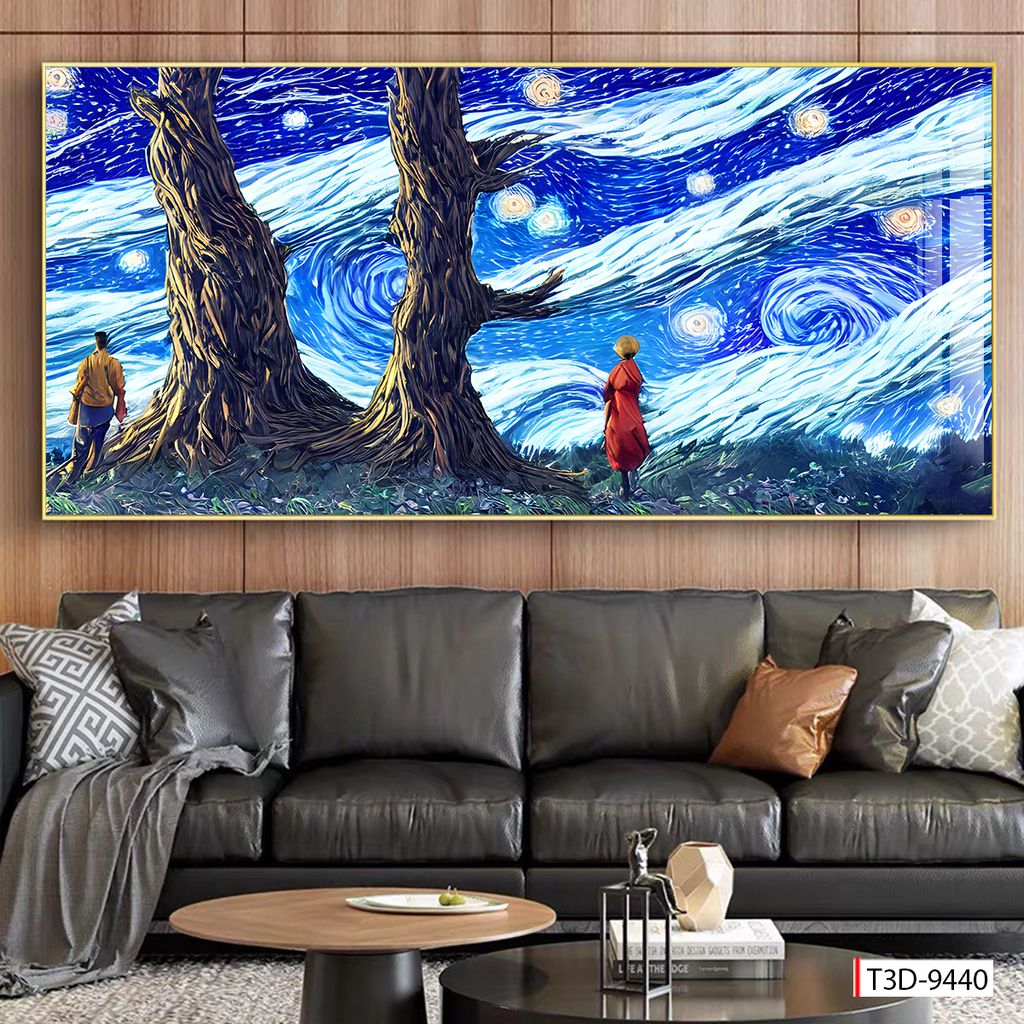 BST47 - TRANH SƠN DẦU TREO TƯỜNG - TRANG TRÍ PHÒNG KHÁCH, VÁCH TIVI - CHỦ ĐỀ PHONG CẢNH THIÊN NHIÊN - KHỔ LỚN