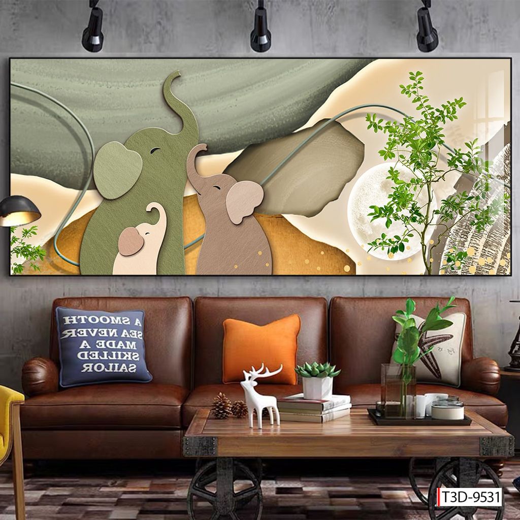 TRANH TREO TƯỜNG - TRANG TRÍ PHÒNG NGỦ - CHỦ ĐỀ HOA 3D, BÌNH HOA - KHỔ LỚN - MÃ T3D-9531