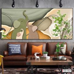 TRANH TREO TƯỜNG - TRANG TRÍ PHÒNG NGỦ - CHỦ ĐỀ HOA 3D, BÌNH HOA - KHỔ LỚN - MÃ T3D-9531