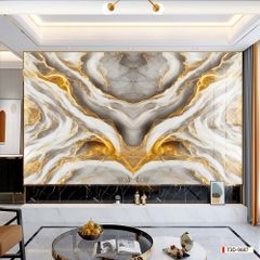 BST143 - TẤM PVC ỐP TƯỜNG - TRANG TRÍ PHÒNG KHÁCH, SAU SOFA, LỄ TÂN - TRANH VÂN ĐÁ ĐỐI XỨNG - KHỔ LỚN