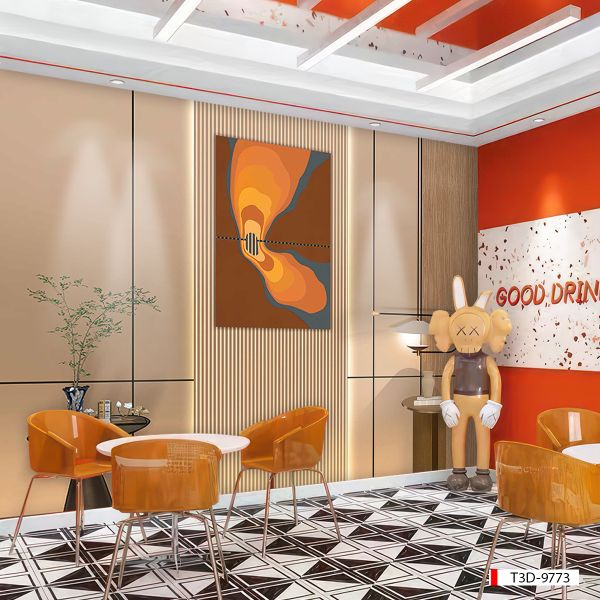 TRANH DÁN TƯỜNG 3D -MORANDI - NỀN 3D - SHOP TRỜI TRANG - LIVE TREAM - KHỔ LỚN - MÃ: T3D-9773