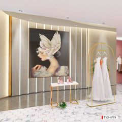 BST23 - TRANH DÁN TƯỜNG 3D - TRANG TRÍ SHOP THỜI TRANG, PHÒNG LIVE - PHONG CÁCH MORANDI - KHỔ LỚN