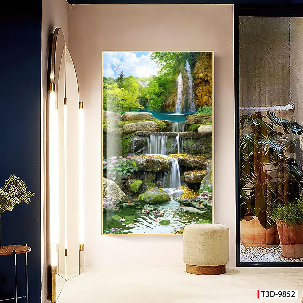 TRANH TREO TƯỜNG - TRANG TRÍ PHÒNG KHÁCH, SAU SOFA - CHỦ ĐỀ TRANH PHONG CẢNH THIÊN NHIÊN - TRANH ĐƠN DỌC - MÃ T3D-9852
