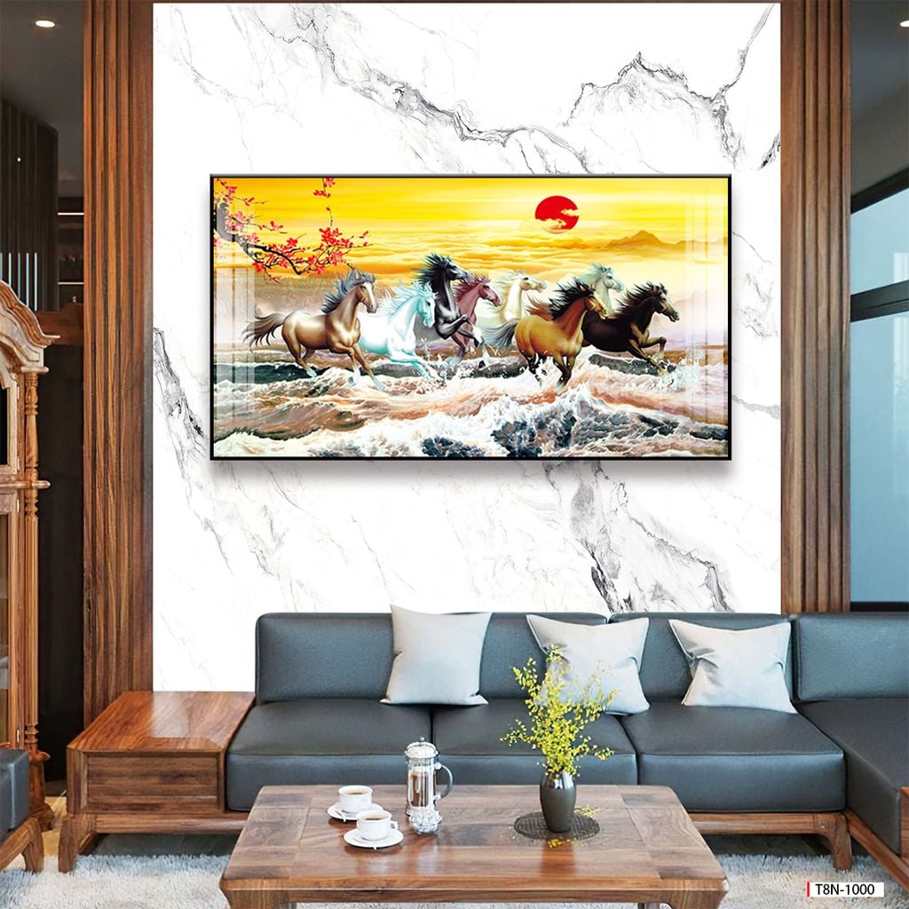 TRANH TREO TƯỜNG - TRANG TRÍ PHÒNG KHÁCH - CHỦ ĐỀ MÃ ĐÁO THÀNH CÔNG - MÃ T8N-1000
