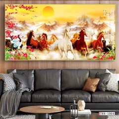 TRANH TREO TƯỜNG - TRANG TRÍ PHÒNG KHÁCH - CHỦ ĐỀ MÃ ĐÁO THÀNH CÔNG - MÃ T8N-1004