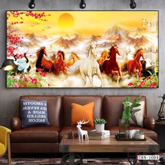 TRANH TREO TƯỜNG - TRANG TRÍ PHÒNG KHÁCH - CHỦ ĐỀ MÃ ĐÁO THÀNH CÔNG - MÃ T8N-1004