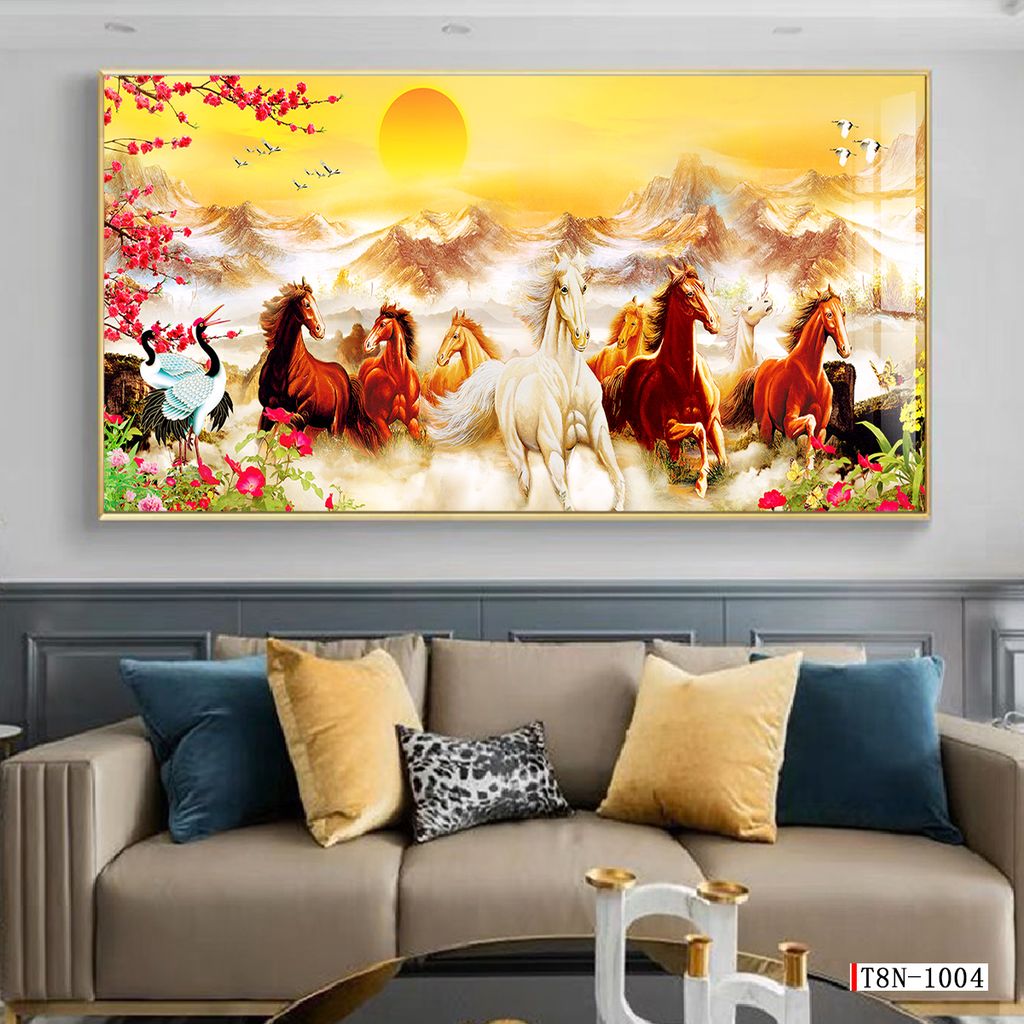 TRANH TREO TƯỜNG - TRANG TRÍ PHÒNG KHÁCH - CHỦ ĐỀ MÃ ĐÁO THÀNH CÔNG - MÃ T8N-1004