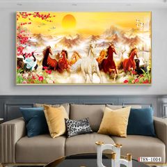 TRANH TREO TƯỜNG - TRANG TRÍ PHÒNG KHÁCH - CHỦ ĐỀ MÃ ĐÁO THÀNH CÔNG - MÃ T8N-1004