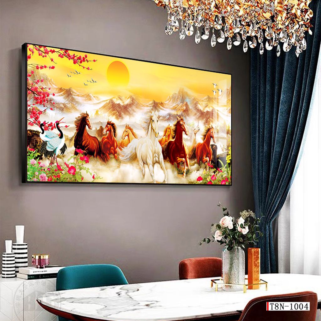 TRANH TREO TƯỜNG - TRANG TRÍ PHÒNG KHÁCH - CHỦ ĐỀ MÃ ĐÁO THÀNH CÔNG - MÃ T8N-1004