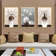 TRANH TREO TƯỜNG KHUNG HỢP KIM - TRANH TREO PHÒNG KHÁCH - TRANH TREO BÌNH HOA - HOA - MÃ TBH17
