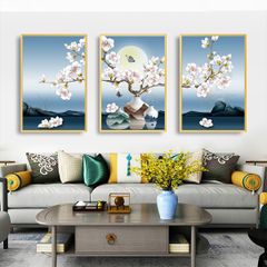 TRANH TREO TƯỜNG KHUNG HỢP KIM - TRANH TREO PHÒNG KHÁCH - TRANH TREO BÌNH HOA - HOA - MÃ TBH22