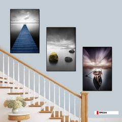 TRANH TREO PHÒNG KHÁCH GHÉP BỘ 3 BỨC - TRANH PHONG CẢNH THIÊN NHIÊN | MÃ TPC04