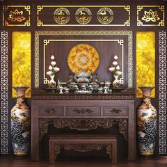 TRANH TREO PHÒNG THỜ - TRANH ĐIỆN TRÚC CHỈ MANDALA BỒ ĐỀ | MÃ TPN 17