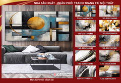 BST164 - TRANH TREO TƯỜNG PHÒNG KHÁCH SAU SOFA - TRANH TREO TƯỜNG HIỆN ĐẠI TRỪU TƯỢNG