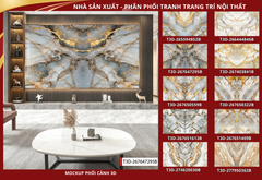 BST163 - TẤM ỐP VÂN ĐÁ ĐỐI XỨNG VÁCH TIVI - PHÒNG KHÁCH -TẤM ỐP PVC