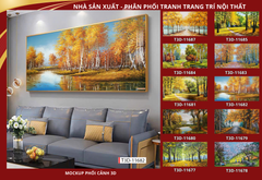 BST171 - TRANH TREO TƯỜNG PHÒNG KHÁCH SAU SOFA - TRANH TREO TƯỜNG PHONG CẢNH THIÊN NHIÊN.