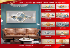 BST163 - TRANH TREO TƯỜNG PHÒNG KHÁCH - SAU SOFA - TRANH TREO TƯỜNG HIỆN ĐẠI HUƠU TÀI LỘC