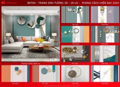 BST26 - TRANH DÁN TƯỜNG 3D - TRANG TRÍ PHÒNG KHÁCH, SAU SOFA, PHÒNG NGỦ - CHỦ ĐỀ TRANH HIỆN ĐẠI - KHỔ LỚN