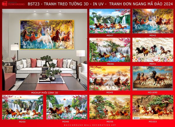 BST92 - TRANH TREO TƯỜNG - TRANG TRÍ PHÒNG KHÁCH, SAU SOFA, PHÒNG NGỦ - CHỦ ĐỀ MÃ ĐÁO THÀNH CÔNG - KHỔ LỚN