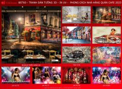 BST21 - TRANH DÁN TƯỜNG 3D - TRANG TRÍ NHÀ HÀNG, CAFE, BILLIAR - HIỆN ĐẠI - KHỔ LỚN
