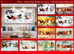 BST71 - TRANH TREO TƯỜNG - TRANG TRÍ PHÒNG KHÁCH - CHỦ ĐỀ MÃ ĐÁO THÀNH CÔNG - KHỔ LỚN