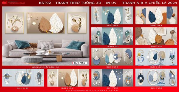 BST70 - TRANH TREO TƯỜNG KHUNG HỢP KIM TITAN - TRANG TRÍ HÀNH LANG, LỐI ĐI - CHỦ ĐỀ LÁ BẠCH QUẢ MAY MẮN - GHÉP BỘ 3 BỨC