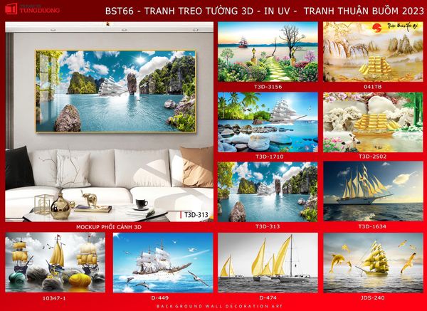 BST43 - TRANH TREO TƯỜNG - TRANG TRÍ PHÒNG KHÁCH, VÁCH TIVI - CHỦ ĐỀ THUẬN BUỒM XUÔI GIÓ - KHỔ LỚN