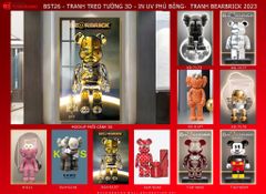 BST25 - TRANH TREO TƯỜNG - TRANG TRÍ HÀNH LANG, CẦU THANG LỐI ĐI - PHONG CÁCH PHI HÀNH GIA, GẤU BEARICK - TRANH ĐƠN DỌC