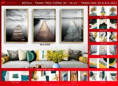 BST20 - TRANH TREO TƯỜNG - PHÒNG KHÁCH, SAU SOFA - TRANH HIỆN ĐẠI TRỪU TƯỢNG - GHÉP BỘ 3 BỨC