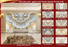 BST162 - TẤM ỐP VÂN ĐÁ ĐỐI XỨNG VÁCH TIVI - PHÒNG KHÁCH -TẤM ỐP PVC