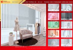 BST35 - TRANH DÁN TƯỜNG 3D - TRANG TRÍ PHÒNG LIVE, SHOP THỜI TRANG - CHỦ ĐỀ MORANDI TỐI GIẢN - KHỔ LỚN