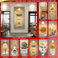 BST168 - TRANH TREO TƯỜNG HÀNH LANG - TRANH TREO TƯỜNG HIỆN ĐẠI HUƠU TÀI LỘC