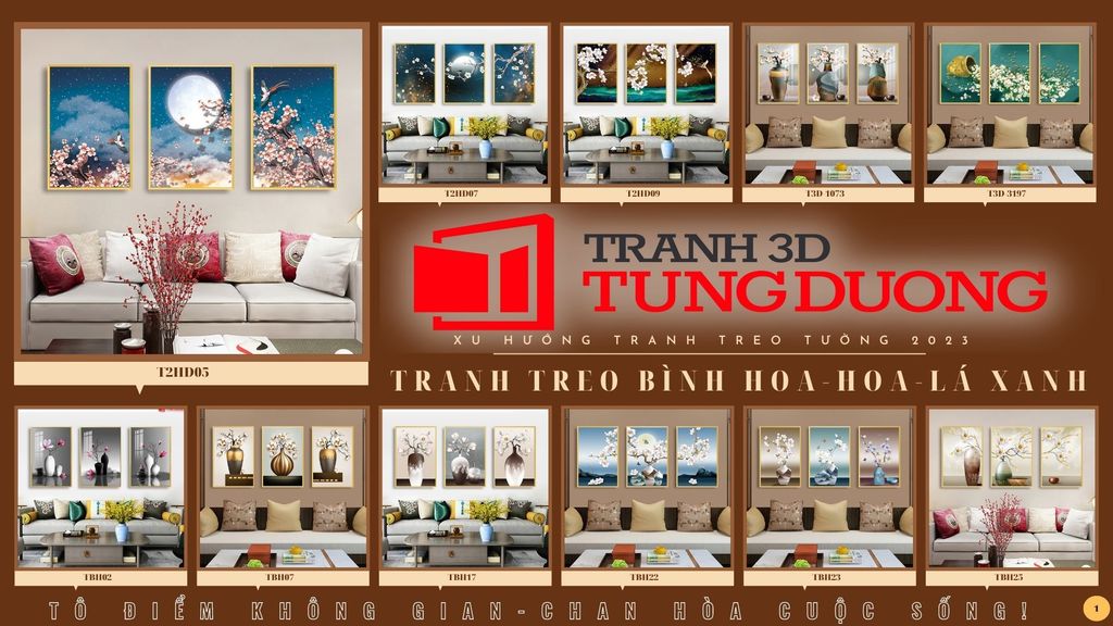 TRANH TREO TƯỜNG KHUNG HỢP KIM - TRANH TREO PHÒNG KHÁCH - TRANH TREO BÌNH HOA - HOA - MÃ T2HD05