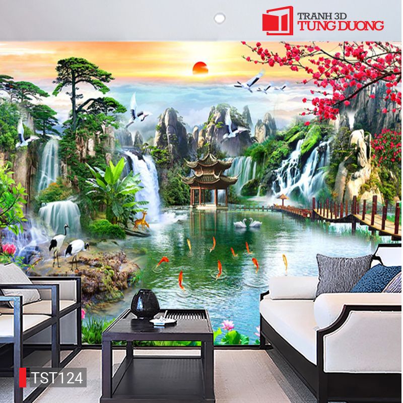 TRANH PHONG CẢNH THIÊN NHIÊN - TRANH PHÒNG KHÁCH - SAU SOFA - PHÒNG ĂN | MÃ TST124