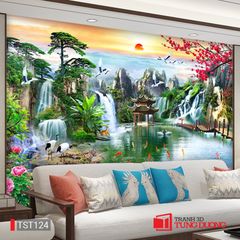TRANH PHONG CẢNH THIÊN NHIÊN - TRANH PHÒNG KHÁCH - SAU SOFA - PHÒNG ĂN | MÃ TST124