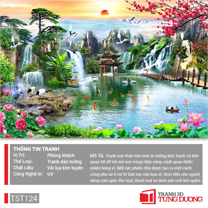 TRANH PHONG CẢNH THIÊN NHIÊN - TRANH PHÒNG KHÁCH - SAU SOFA - PHÒNG ĂN | MÃ TST124