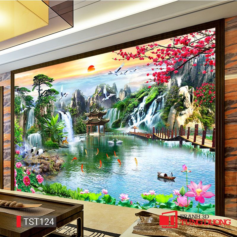 TRANH PHONG CẢNH THIÊN NHIÊN - TRANH PHÒNG KHÁCH - SAU SOFA - PHÒNG ĂN | MÃ TST124