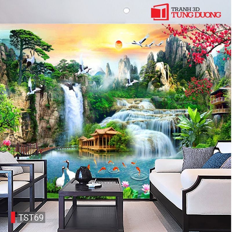 TRANH PHONG CẢNH THIÊN NHIÊN - TRANH PHÒNG KHÁCH - SAU SOFA - PHÒNG ĂN | MÃ TST69