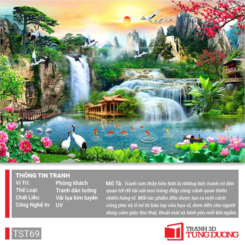 TRANH PHONG CẢNH THIÊN NHIÊN - TRANH PHÒNG KHÁCH - SAU SOFA - PHÒNG ĂN | MÃ TST69