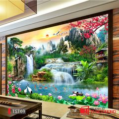 TRANH PHONG CẢNH THIÊN NHIÊN - TRANH PHÒNG KHÁCH - SAU SOFA - PHÒNG ĂN | MÃ TST69