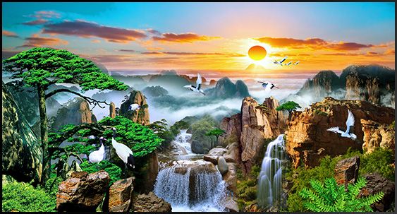 TRANH PHONG CẢNH THIÊN NHIÊN - TRANH PHÒNG KHÁCH - SAU SOFA - PHÒNG ĂN | MÃ TST93
