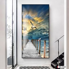 TRANH TREO HÀNH LANG LỐI ĐI, TRANH TREO PHONG CẢNH THIÊN NHIÊN, TRANH TREO KIỂU DỌC, MT: XG-3369