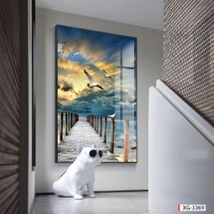 BST67 - TRANH TREO TƯỜNG - TRANG TRÍ PHÒNG KHÁCH, SAU SOFA - CHỦ ĐỀ TRANH PHONG CẢNH THIÊN NHIÊN - TRANH ĐƠN DỌC