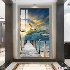 TRANH TREO HÀNH LANG LỐI ĐI, TRANH TREO PHONG CẢNH THIÊN NHIÊN, TRANH TREO KIỂU DỌC, MT: XG-3369