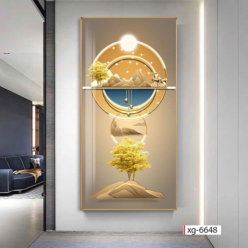 BST168 - TRANH TREO TƯỜNG HÀNH LANG - TRANH TREO TƯỜNG HIỆN ĐẠI HUƠU TÀI LỘC